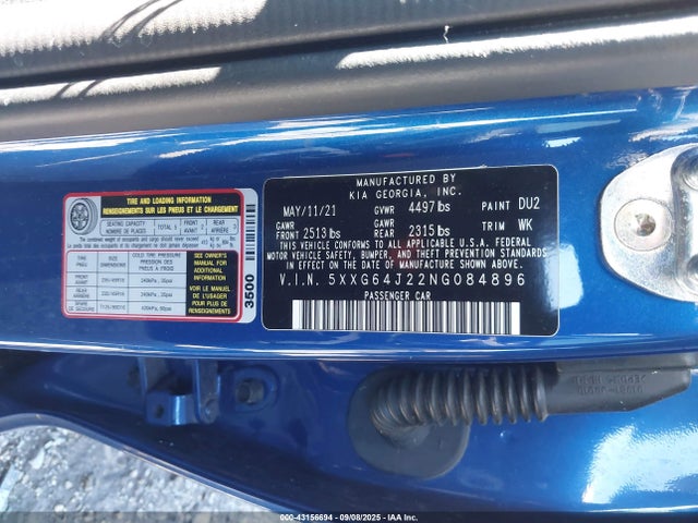 5XXG64J22NG084896 KIA t-gdi gamma ii