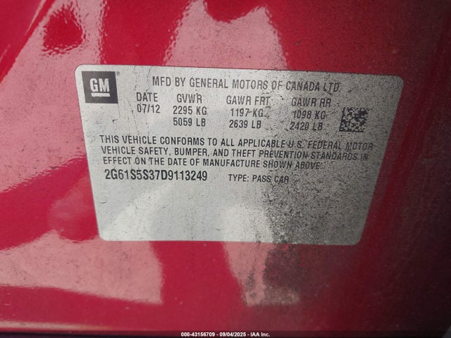 2013 CADILLAC XTS 2G61S5S37D9113249 Photo 8