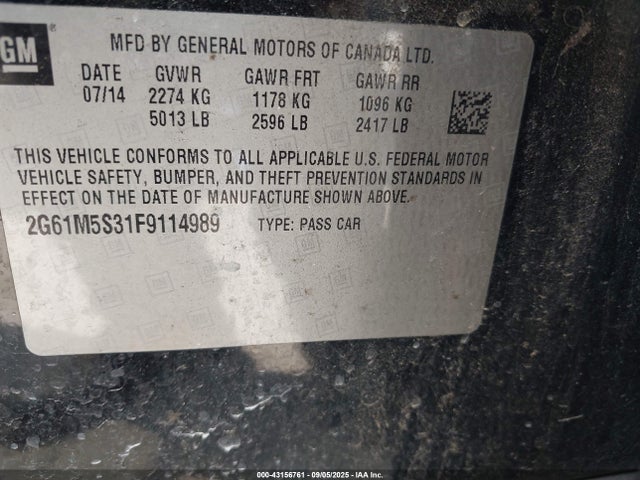 2015 CADILLAC XTS 2G61M5S31F9114989 Photo 8