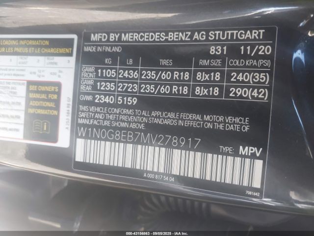 2021 MERCEDES-BENZ GLC 300 W1N0G8EB7MV278917 Photo 8