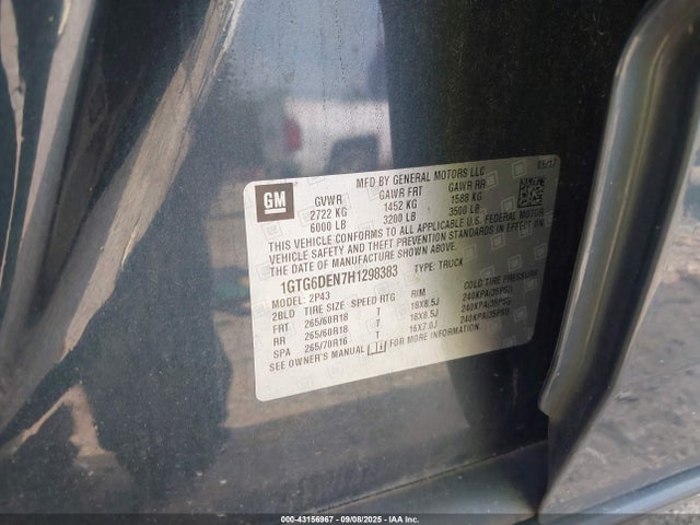 1GTG6DEN7H1298383 GMC lgz - di: direct injection, vvt: variable valve timing, alum, var2, gen 2