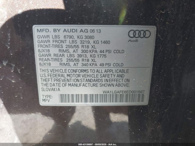 2014 AUDI Q7 WA1LGAFE6ED001567 Photo 8