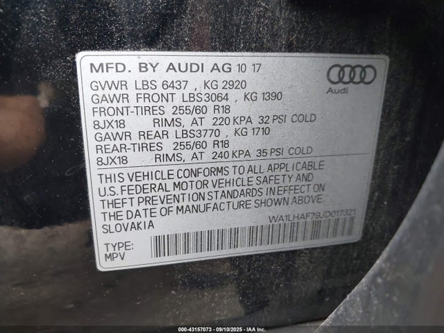 2018 AUDI Q7 WA1LHAF79JD017321 Photo 8