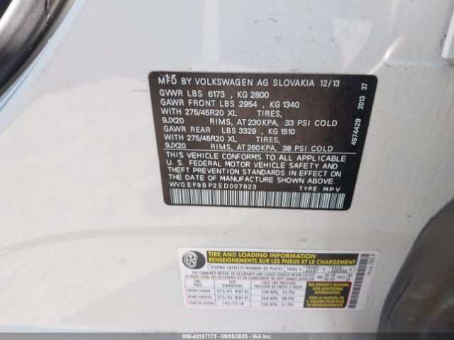 2014 VOLKSWAGEN TOUAREG WVGEF9BP2ED007823 Photo 8