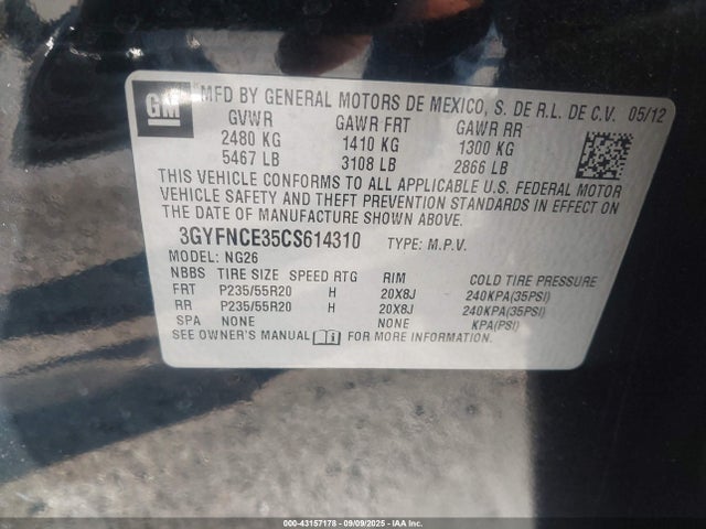 2012 CADILLAC SRX 3GYFNCE35CS614310 Photo 8