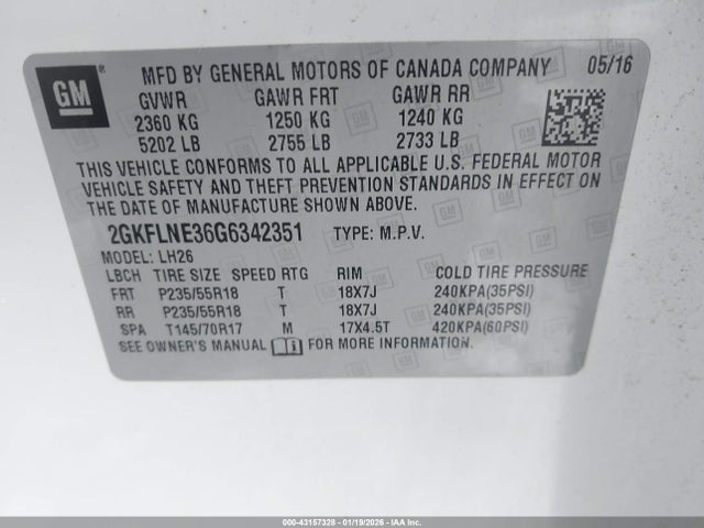 2GKFLNE36G6342351 GMC Terrain Sle-2