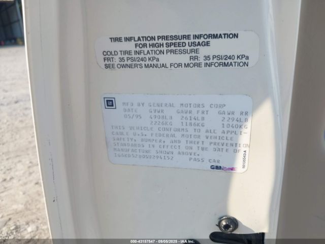 1995 CADILLAC DEVILLE 1G6KD52B0SU294152 Photo 8