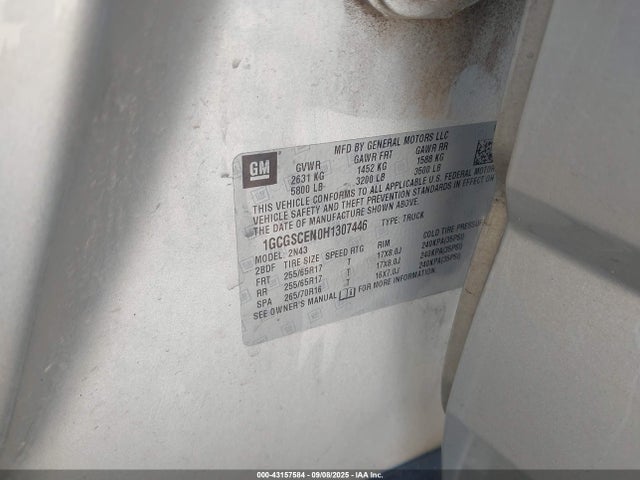 1GCGSCEN0H1307446 Chevrolet lg2 - di: direct injection, vvt: variable valve timing, alum, var2, gen2
