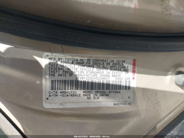 1997 LEXUS ES 300 JT8BF22G5V0039637 Photo 8