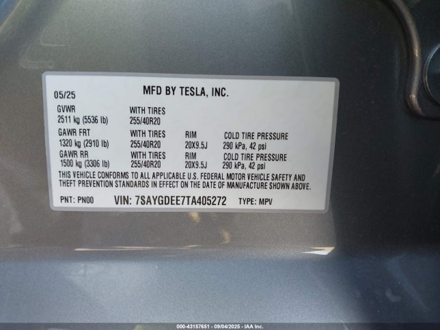 2026 TESLA MODEL Y 7SAYGDEE7TA405272 Photo 8