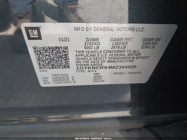 2021 CADILLAC XT5 1GYKNCRS4MZ164525 Photo 8