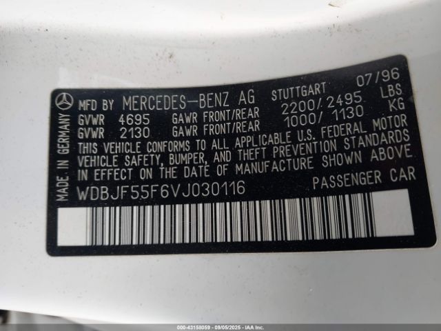 1997 MERCEDES-BENZ E 320 WDBJF55F6VJ030116 Photo 8