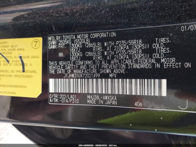 2007 LEXUS RX 400H JTJHW31UX72021499 Photo 8