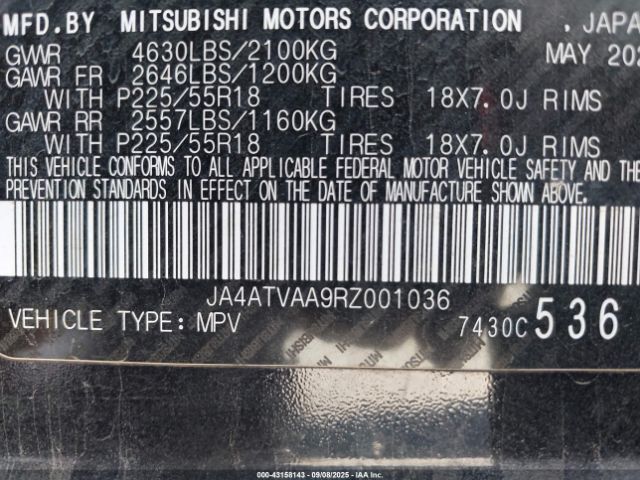 2024 MITSUBISHI ECLIPSE CROSS JA4ATVAA9RZ001036 Photo 8