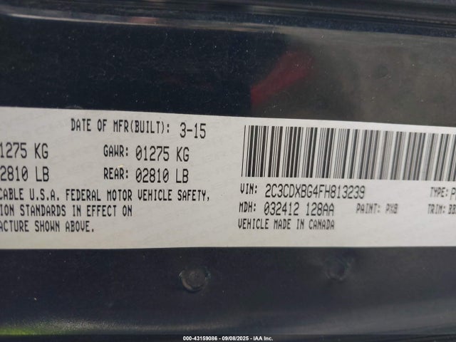 Dodge Charger 2015 2C3CDXBG4FH813239 Image 9