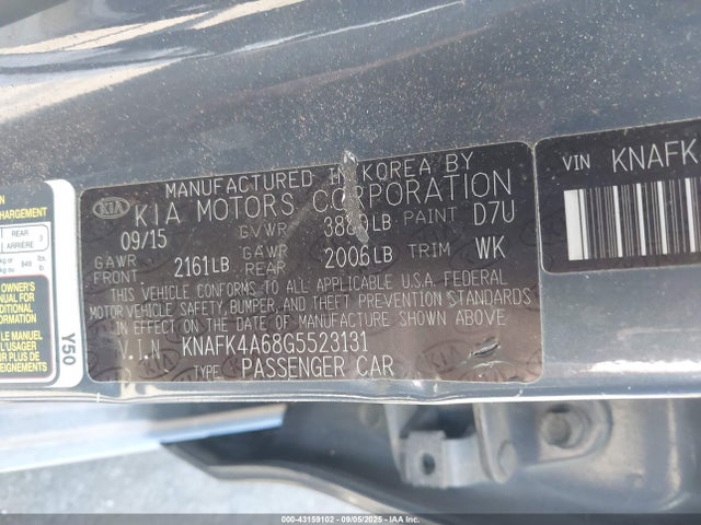 KIA mpi nu 2016 KNAFK4A68G5523131 Image 9