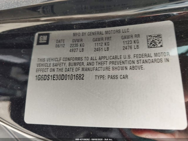 2013 CADILLAC CTS 1G6DS1E30D0101682 Photo 8