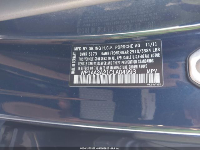 2012 PORSCHE CAYENNE WP1AA2A21CLA04993 Photo 8