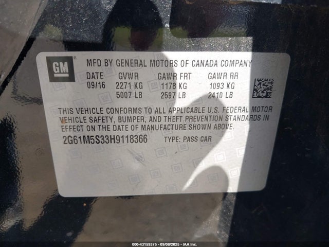 2017 CADILLAC XTS 2G61M5S33H9118366 Photo 8