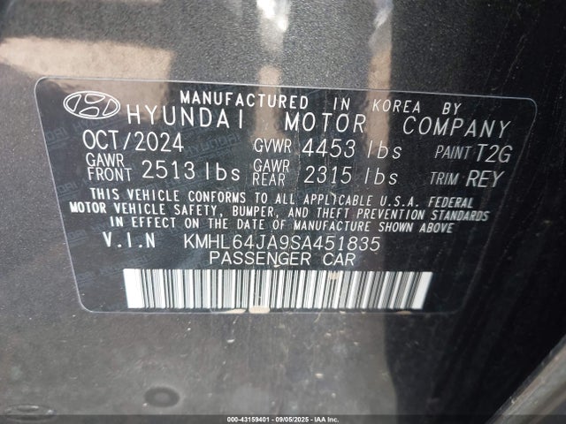 KMHL64JA9SA451835 Hyundai gdi theta iii