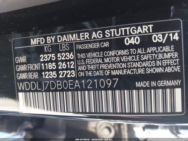 Mercedes-Benz Cls-Class 2014 WDDLJ7DB0EA121097 Image 9