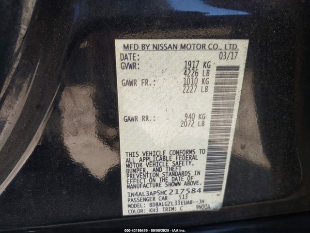 1N4AL3AP5HC217584 Nissan Altima
