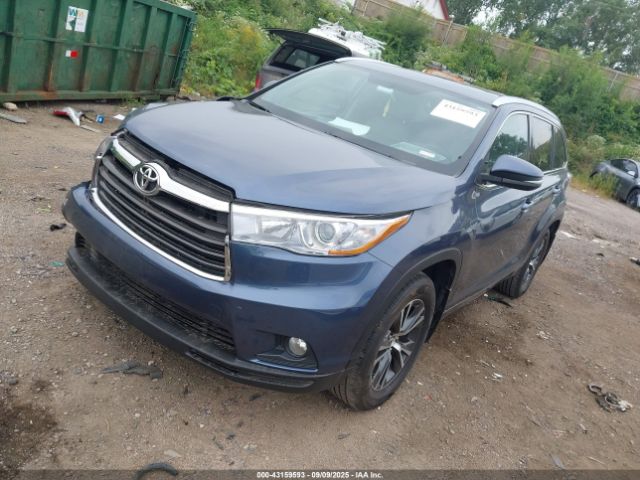 2016 TOYOTA HIGHLANDER 5TDJKRFH6GS233629 Photo 1