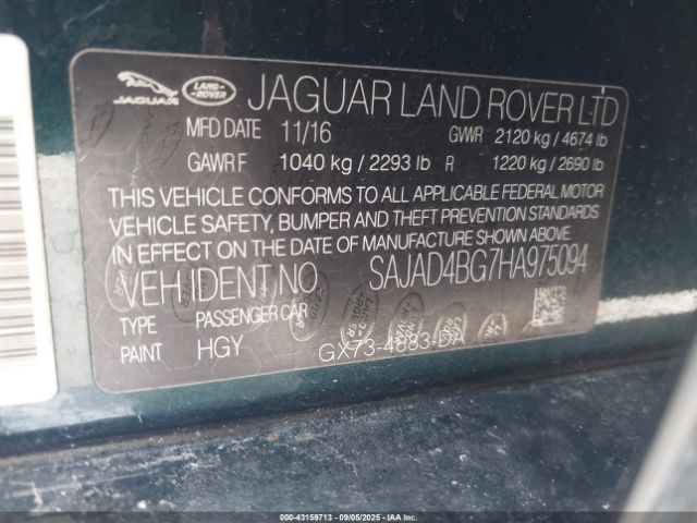 2017 JAGUAR XE SAJAD4BG7HA975094 Photo 8