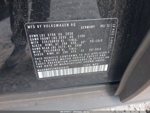 WVGKMPE23NP044875 Volkswagen ID.4