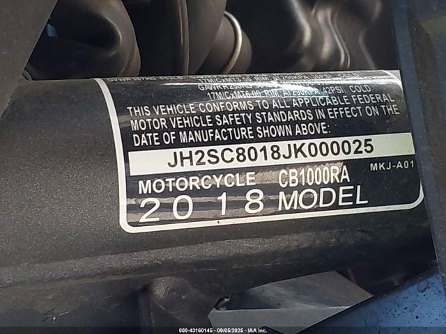 JH2SC8018JK000025 Honda Rc88e-6200001