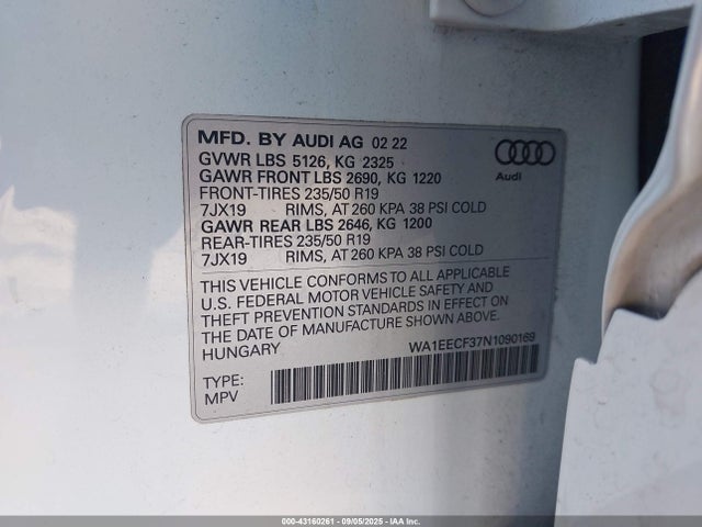 2022 AUDI Q3 WA1EECF37N1090169 Photo 8