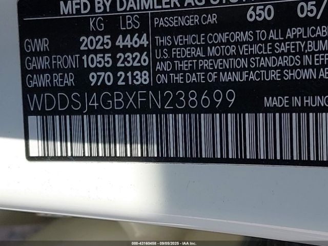 2015 MERCEDES-BENZ CLA 250 WDDSJ4GBXFN238699 Photo 8