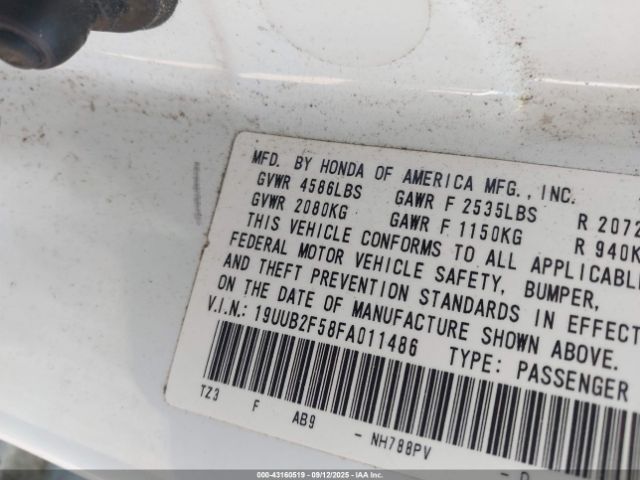 2015 ACURA TLX 19UUB2F58FA011486 Photo 8