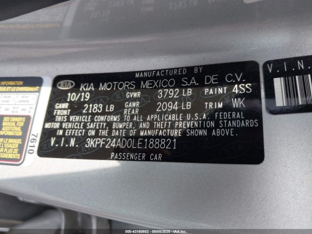 2020 KIA FORTE 3KPF24AD0LE188821 Photo 8