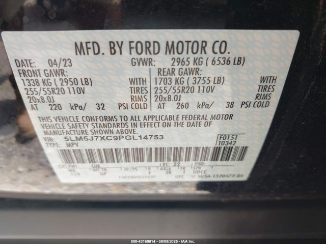 5LM5J7XC9PGL14753 Lincoln Aviator Reserve