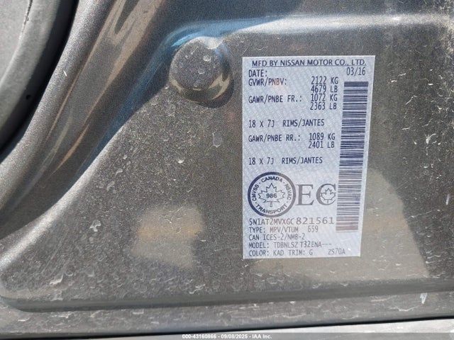 5N1AT2MVXGC821561 Nissan 2016