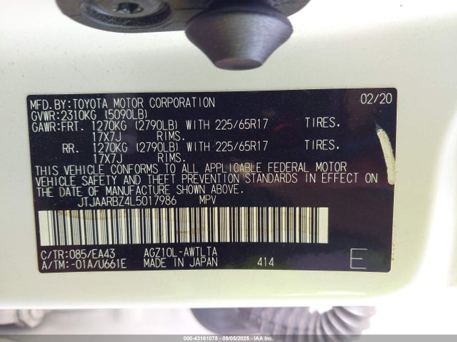 JTJAARBZ4L5017986 Lexus 8ar-fts