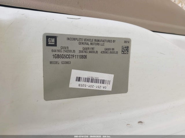 1GB6G5CG7F1110806 Chev Express G4500