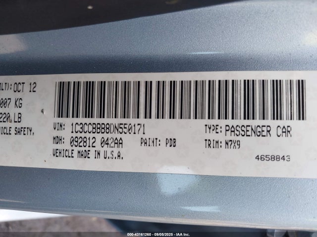 Продаж на аукціоні авто 2013 Chrysler 200 Touring, vin: 1C3CCBBB8DN550171, номер лоту: 43161260