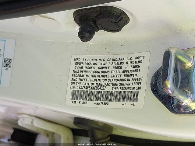 19XZE4F5XKE004327 Honda leb6