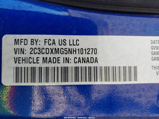 2C3CDXMG5NH101270 Dodge Charger