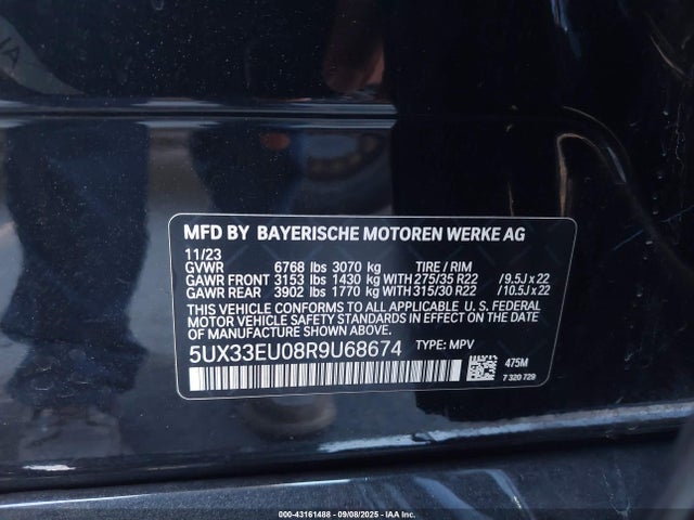 5UX33EU08R9U68674 BMW 2024