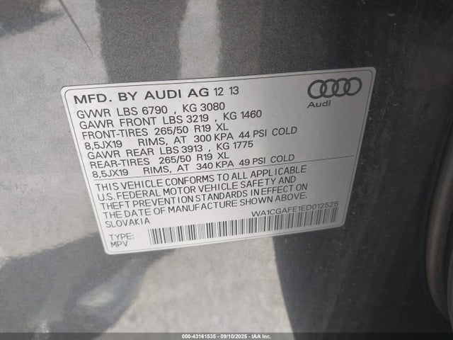 2014 AUDI Q7 WA1CGAFE1ED012525 Photo 8