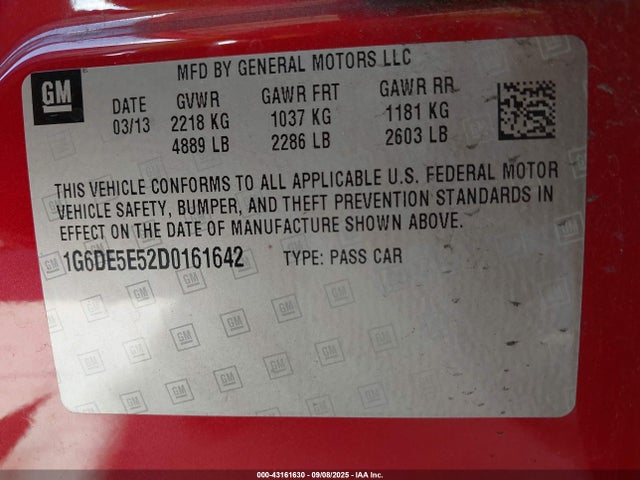 2013 CADILLAC CTS 1G6DE5E52D0161642 Photo 8