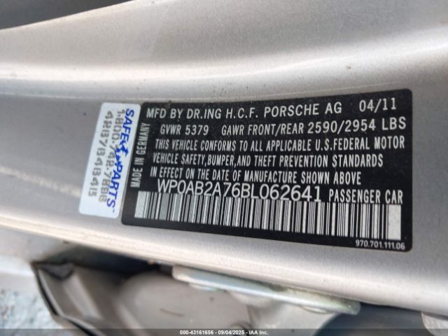 2011 PORSCHE PANAMERA WP0AB2A76BL062641 Photo 8