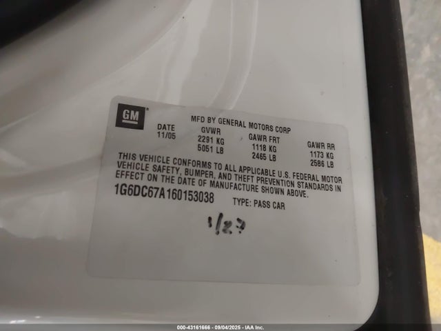 2006 CADILLAC STS 1G6DC67A160153038 Photo 8