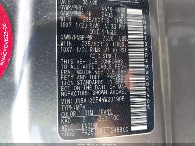 2021 NISSAN ROGUE JN8AT3BB4MW201905 Photo 8