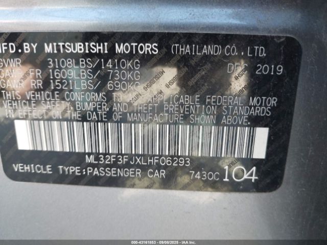 2020 MITSUBISHI MIRAGE G4 ML32F3FJXLHF06293 Photo 8