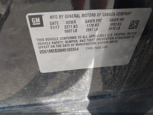 2017 CADILLAC XTS 2G61M5S38H9160354 Photo 8