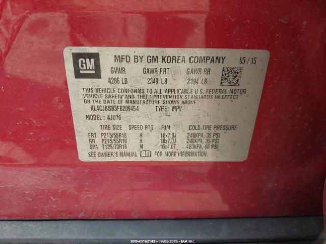 2015 BUICK ENCORE KL4CJBSB3FB209454 Photo 8